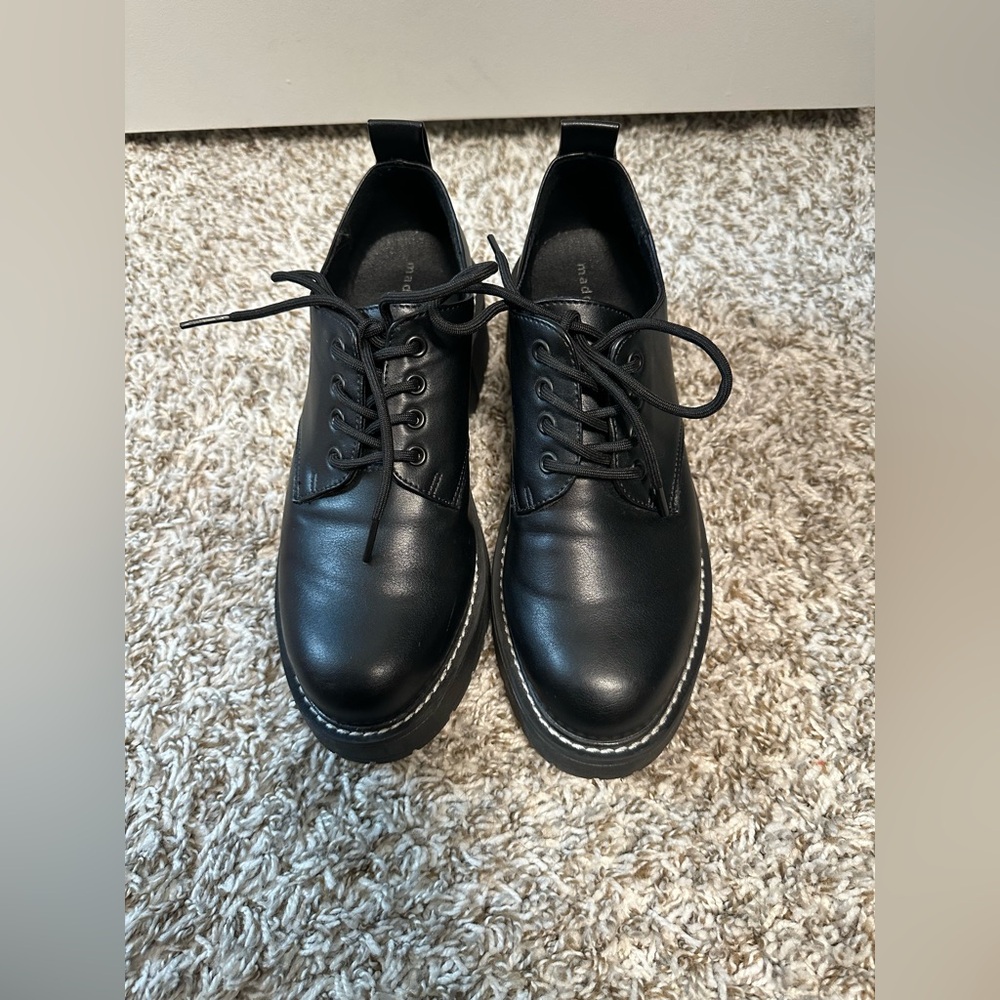 Madden Girl Black Cochise Oxfords